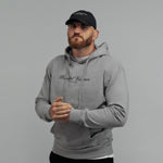 Felpa Manto Peaceful Violence con cappuccio Grigio-Combat Arena