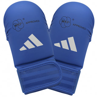Luvas de Karate-Kumite Adidas Vermelho e Azul Homologados WKF sem polegar