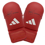 Luvas de Karate-Kumite Adidas Vermelho e Azul Homologados WKF sem polegar