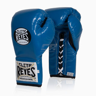Luvas de Boxe Cleto Reyes Profissional CB2 Azul-preto com atacadores