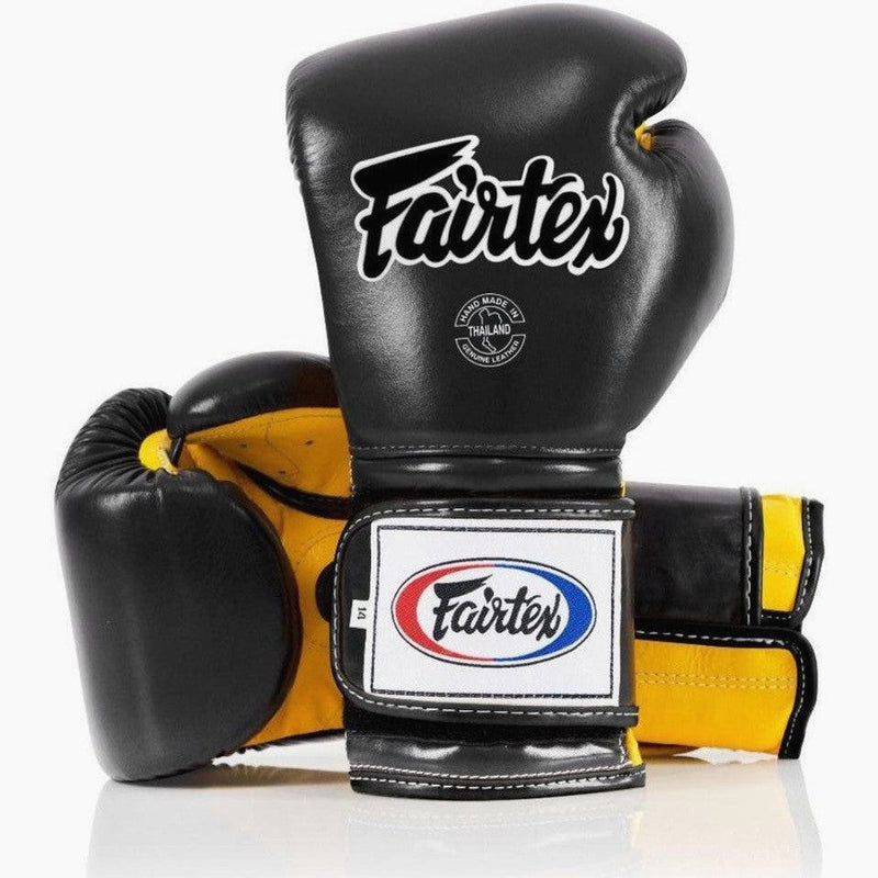 Luvas de Boxe Fairtex Mexican Estilo BGV9 Preto-amarelo