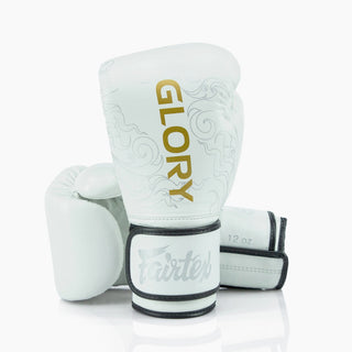 Luvas de Boxe Fairtex x Glory BGVG3 Branco-ouro
