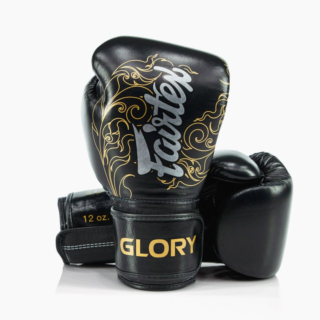 Luvas de Boxe Fairtex x Glory BGVG3 Preto-ouro