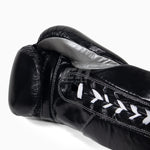 Luvas de Boxe Cleto Reyes Professional CB2 Preto-Prata com atacadores