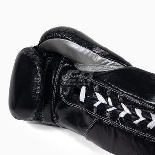 Luvas de Boxe Cleto Reyes Professional CB2 Preto-Prata com atacadores