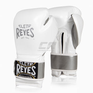 Luvas de Boxe Cleto Reyes Sparring CE6 Branco-prata Edição Especial