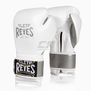 Luvas de Boxe Cleto Reyes Sparring CE6 Branco-prata Edição Especial