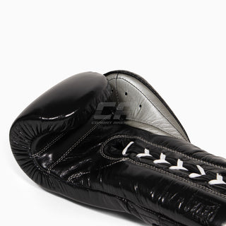 Luvas de Boxe Cleto Reyes Treino Tradicional CE4 Preto-prata com atacadores
