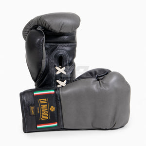 Luvas de Boxe Di Nardo com atacadores 16 Oz Cinzento-preto