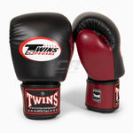 Luvas de Muay Thai Twins Special BGVL3 Preto-vinho