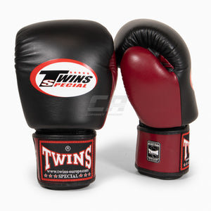 Luvas de Muay Thai Twins Special BGVL3 Preto-vinho