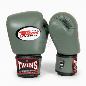 Luvas de Muay Thai Twins Special BGVL3 Verde militar