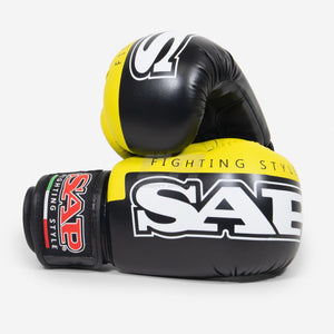 Luvas de Boxe Raptor SAP WAKO Preto-amarelo