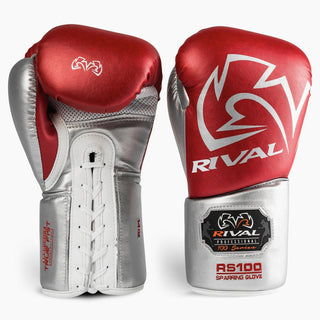 Luvas de Boxe Rival Sparring Profissional RS100 com atacadores