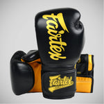 Luvas de Muay Thai Fairtex Super Sparring BGV18 Preto-ouro