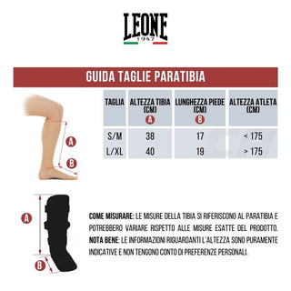 Caneleiras Leone Revo Fluo PT160F com protetor de pés