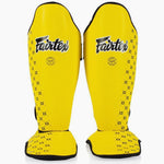 Caneleiras Fairtex Competição SP5 com protetor de pés Amarelo