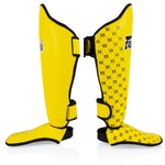Caneleiras Fairtex Competição SP5 com protetor de pés Amarelo