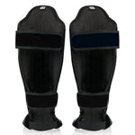 Caneleiras Fairtex Competição SP5 com proteção de pés Preto