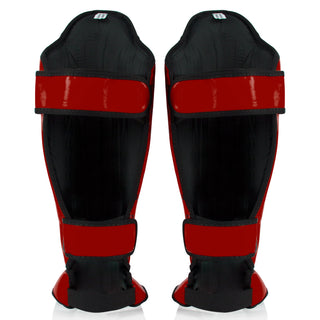 Caneleiras Fairtex Competição SP5 com protetor de pés Vermelho