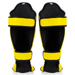 Caneleiras Fairtex Competição SP5 com protetor de pés Amarelo