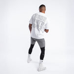 T-shirt Boxraw HRDR FSTR SMTR Oversize Branco