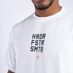 T-shirt Boxraw HRDR FSTR SMTR Oversize Branco