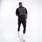 T-shirt Boxraw HRDR FSTR SMTR Oversize Preto