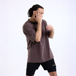 T-shirt Boxraw Sparring Club Oversize Castanho