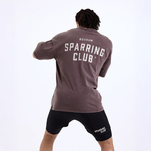 T-shirt Boxraw Sparring Club Oversize Castanho