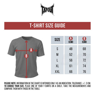 T-shirt Tapout Splashed Bege