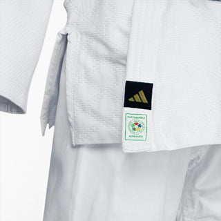 Fato judo Adidas J730 Champion III IJF listras douradas