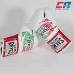 Luvas de Boxe Cleto Reyes Professional CB2 Branco-vermelho Mexican com atacadores