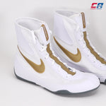Sapatos de Boxe Nike Machomai Branco-Ouro