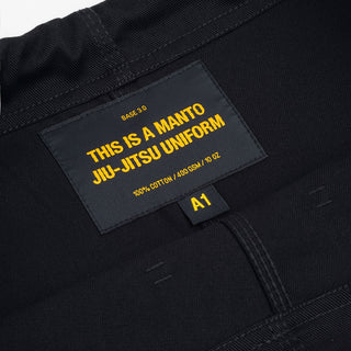 BJJ Gi Manto Base 3.0 Nero-arancione-Combat Arena