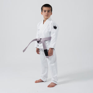 BJJ Gi criança Kingz Kore V2 IBJJF Branco 