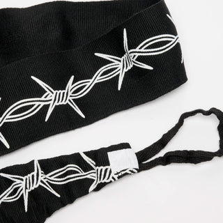 Ligaduras 3,5mt Leone IUTER Barbed Wire AB705IU Preto-Combat Arena