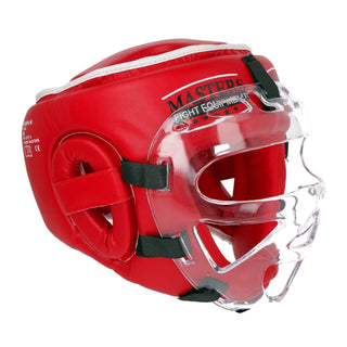Capacete com viseira Masters WAKO Vermelho 