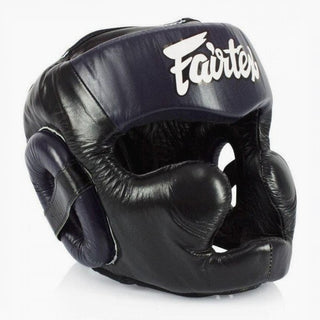 Capacete Fairtex Diagonal Vision Sparring HG13 Preto-azul 