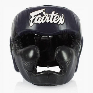Capacete Fairtex Diagonal Vision Sparring HG13 Preto-azul 