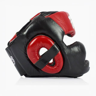 Capacete Fairtex Diagonal Vision Sparring HG13 Preto-vermelho 