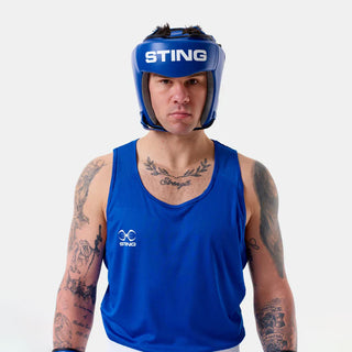 Capacete Sting Competition Aprovado World Boxing Azul 