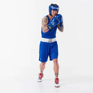 Capacete Sting Competition Aprovado World Boxing Azul 