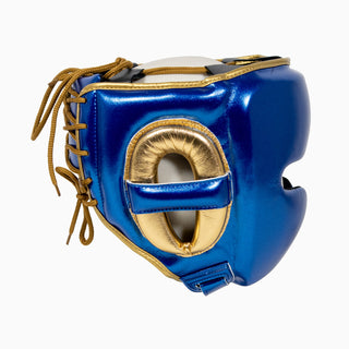 Capacete Adidas Pro Azul-ouro 