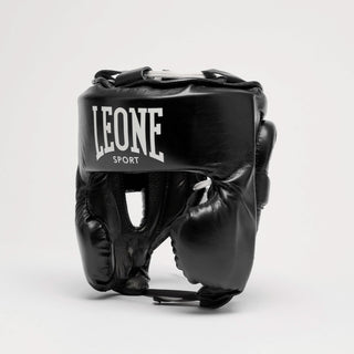 Capacete Leone Desporto Augusto Classico Preto com proteção de zigomas 