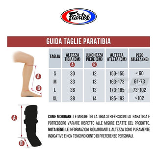Caneleiras Fairtex SP3 com duplo acolchoamento e proteção para os pés