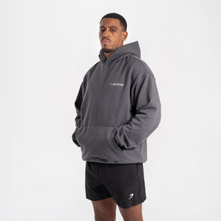 Camisola Boxraw We Don't Play Boxing oversize com capuz Cinzento-rosa-Combat Arena