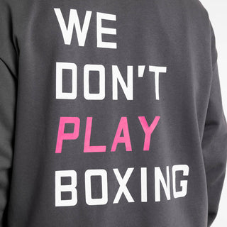 Camisola Boxraw We Don't Play Boxing oversize com capuz Cinzento-rosa-Combat Arena