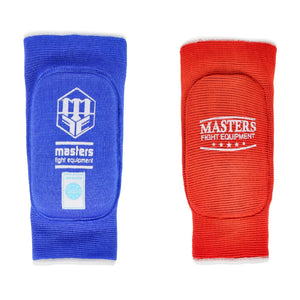 Cotoveleiras elásticas reversíveis Masters WAKO vermelho azul 