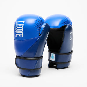 Luvas da Point Fighting Leone WAKO GN600 Azul-Combat Arena